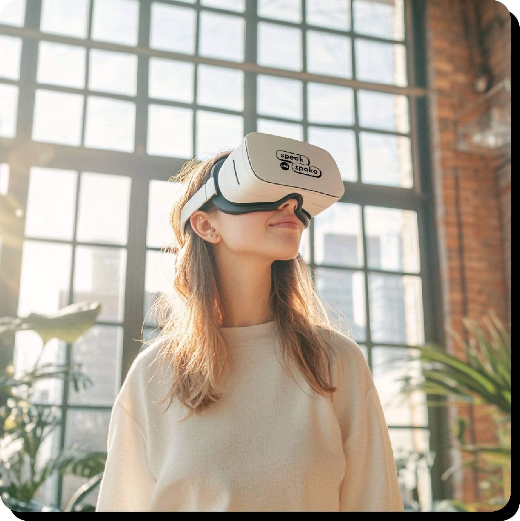 Cursist met VR-Bril bij Speak And Spoke - Specialist in zakelijke taal en interculturele communicatietrainingen.